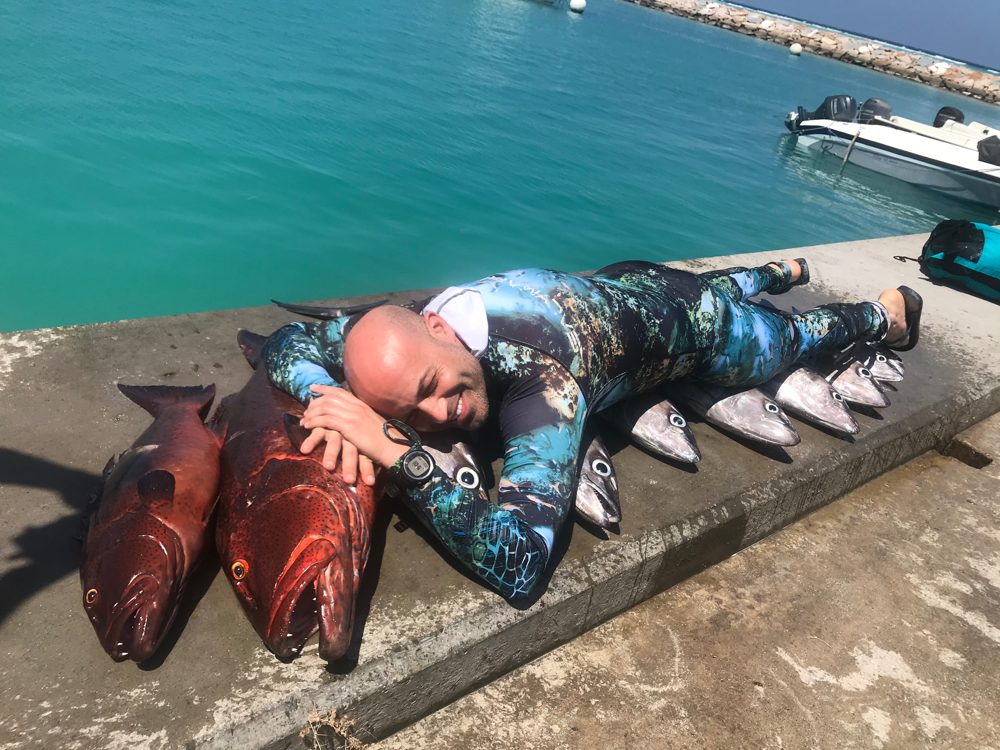 Spearfishing, Goidhoo, Maldives